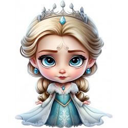 Sticker decorativ, Printesa Elsa, Albastru, 78 cm, 1269STK-3