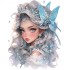 Sticker decorativ, Printesa, Alb, 1374STK-10