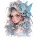 Sticker decorativ, Printesa, Alb, 1374STK-10 Sticker decorativ, Printesa, Alb, 1374STK-10
