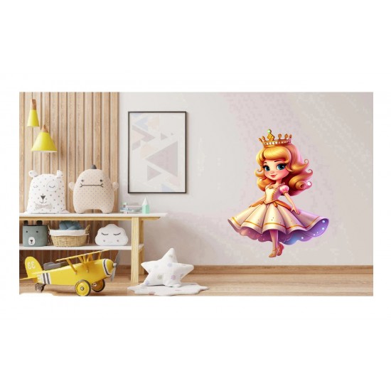 Sticker decorativ, Printesa, Multicolor, 83 cm, 1264STK-3