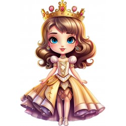 Sticker decorativ, Printesa, Portocaliu, 88 cm, 1264STK-1