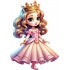 Sticker decorativ, Printesa, Roz, 85 cm, 1264STK-2