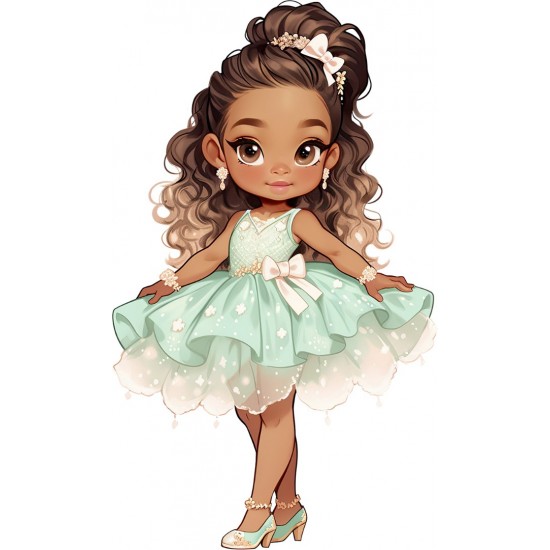 Sticker decorativ, Printesa, Turcoaz, 1378STK-12 Sticker decorativ, Printesa, Turcoaz, 1378STK-12