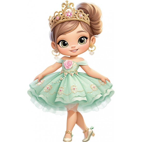 Sticker decorativ, Printesa, Turcoaz, 1378STK