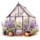 Sticker decorativ, Sera de Lavanda, Mov, 65 cm, 1361STK-2