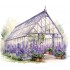 Sticker decorativ, Sera de Lavanda, Mov, 70 cm, 1361STK-3