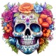 Sticker decorativ, Skull, Alb, 62 cm, 1357STK-5 Sticker decorativ, Skull, Alb, 62 cm, 1357STK-5