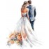 Sticker decorativ, Tineri Casatoriti, Alb, 74 cm, 1284STK