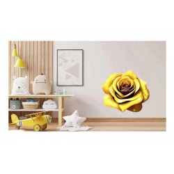 Sticker decorativ, Trandafir, Galben, 64 cm, 1246STK