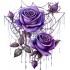 Sticker decorativ, Trandafiri, Mov, 68 cm, 1343STK-3
