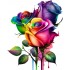 Sticker decorativ, Trandafiri, Mov, 73 cm, 1354STK-1