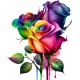Sticker decorativ, Trandafiri, Mov, 73 cm, 1354STK-1