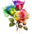 Sticker decorativ, Trandafiri, Roz, 68 cm, 1354STK-2