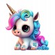 Sticker decorativ, Unicorn, Multicolor, 75 cm, 1202STK-4 Sticker decorativ, Unicorn, Multicolor, 75 cm, 1202STK-4