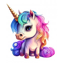 Sticker decorativ, Unicorn, Roz, 75 cm, 1202STK-3