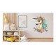 Sticker decorativ, Unicorn, Turcoaz, 70 cm, 1287STK