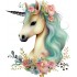 Sticker decorativ, Unicorn, Turcoaz, 70 cm, 1287STK