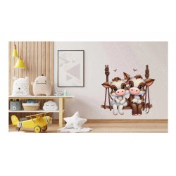 Sticker decorativ, Vacute, Maro, 60 cm, 1267STK-4