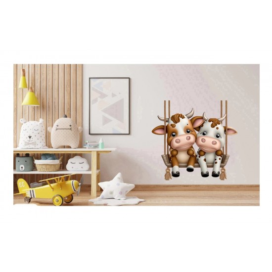 Sticker decorativ, Vacute, Maro, 61 cm, 1267STK-3
