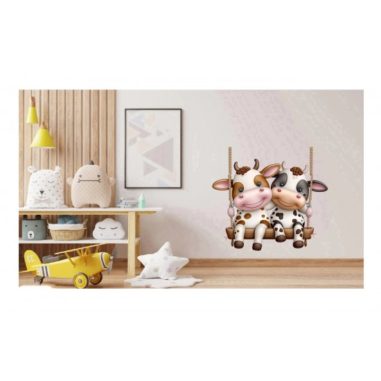 Sticker decorativ, Vacute, Maro, 63 cm, 1267STK-1