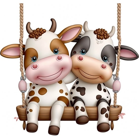 Sticker decorativ, Vacute, Maro, 63 cm, 1267STK-1