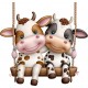 Sticker decorativ, Vacute, Maro, 63 cm, 1267STK-1