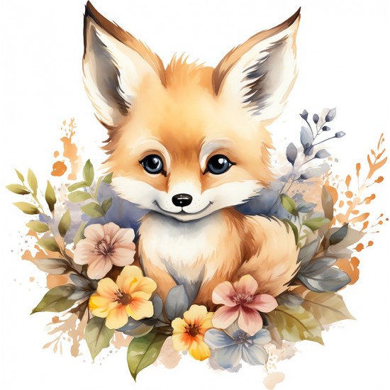 Sticker decorativ, Vulpe, Maro, 60 cm, 1351STK-4 Sticker decorativ, Vulpe, Maro, 60 cm, 1351STK-4