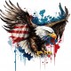 Sticker decorativ, Vultur American, Multicolor, 60 cm, 1270STK-3
