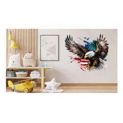 Sticker decorativ, Vultur American, Multicolor, 63 cm, 1270STK-4