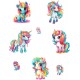 Sticker decorativ Waterproof cu Unicorni,  78x60 cm, 1314STK-2