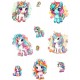 Sticker decorativ Waterproof cu Unicorni,  82x60 cm, 1314STK