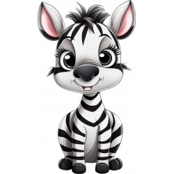 Sticker decorativ, Zebra, Alb, 90 cm, 1293STK-6