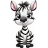 Sticker decorativ, Zebra, Alb, 90 cm, 1293STK-6