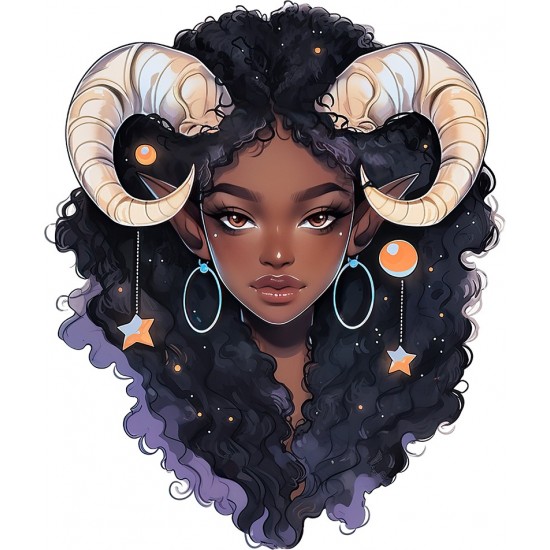 Sticker decorativ, Zodiac Capricorn, Negru, 1377STK-3 Sticker decorativ, Zodiac Capricorn, Negru, 1377STK-3
